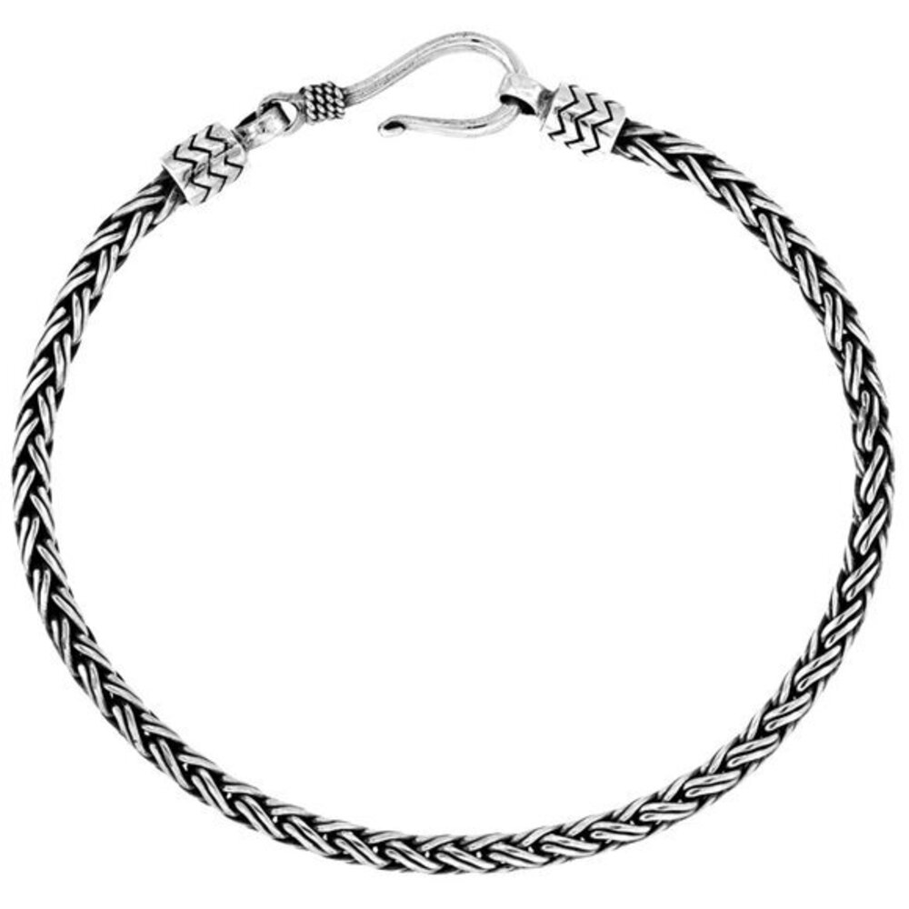 Sterling Silver 3mm Double Wire Bali wheat Chain Bracelets Handmade 7" or 8"
